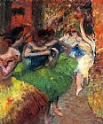 Edgar Degas Famous Paintings - Dancers in the Wings II